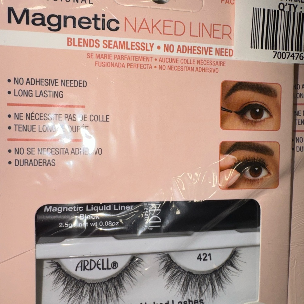 Bundle of 4 Ardell Magnetic Naked Liner and Lashes - Black Magnetic Strip